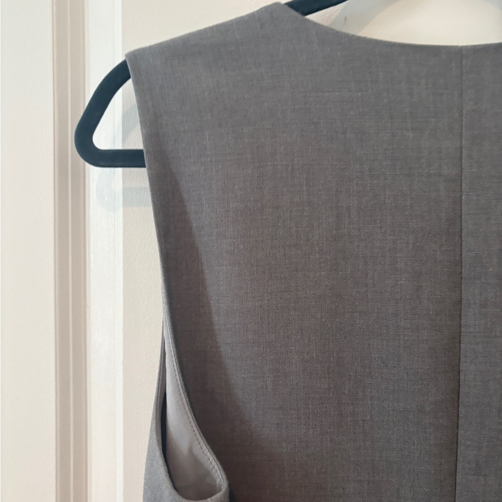 NWT Abercrombie & Fitch Gray Career Academic Preppy Relaxed Tailored Vest L - Picture 10 of 12